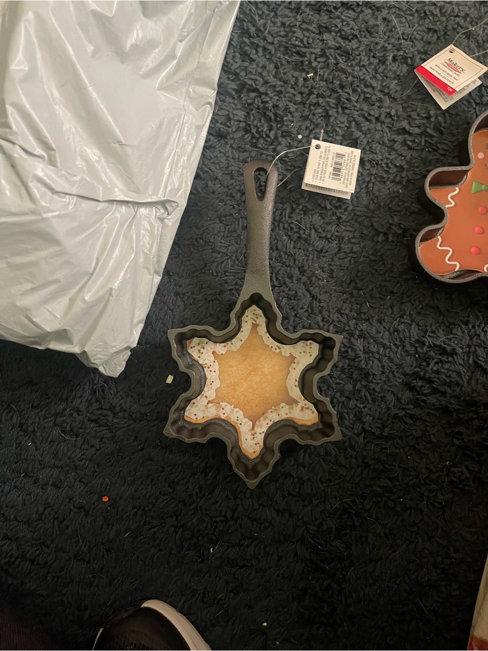 Cast Iron Snowflake Pancake Mold - Gray